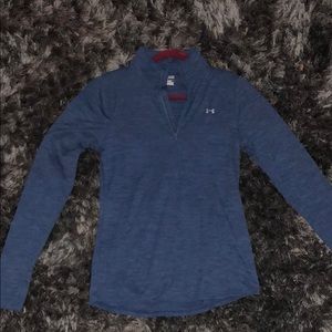 Under Armor blue 1/4 zip Long sleeve
